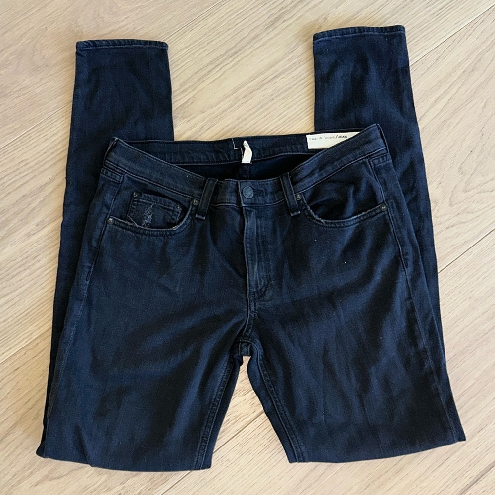 Black Ripped Rag and Bone Skinny Jeans worn ONCE